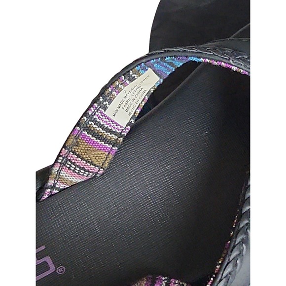 FLOJOS Women's Maddy Memory Foam BLACK Flip Flop Sandals Women's‎ size 7 - Picture 5 of 5